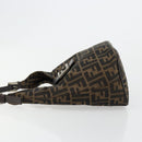 FENDI Zucca Canvas Hand Bag Brown Black Silver Auth ka4694A-5