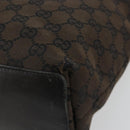 GUCCI GG Canvas Hand Bag Black Gold 002 1099 Auth ka4695-12