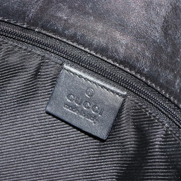 GUCCI GG Canvas Hand Bag Black Gold 002 1099 Auth ka4695
