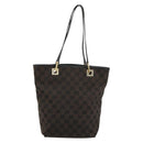GUCCI GG Canvas Hand Bag Black Gold 002 1099 Auth ka4695-2