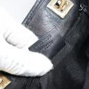GUCCI GG Canvas Hand Bag Black Gold 002 1099 Auth ka4695-21