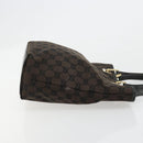 GUCCI GG Canvas Hand Bag Black Gold 002 1099 Auth ka4695-4