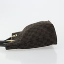 GUCCI GG Canvas Hand Bag Black Gold 002 1099 Auth ka4695-5