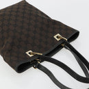 GUCCI GG Canvas Hand Bag Black Gold 002 1099 Auth ka4695-6