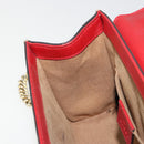 GUCCI GG Supreme Chain Shoulder Bag PVC Red Gold pink 409487 Auth ka4696-21