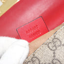 GUCCI GG Supreme Chain Shoulder Bag PVC Red Gold pink 409487 Auth ka4696-12