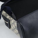 GUCCI GG Supreme Sherry Line Backpack PVC Navy Silver Red 547965 Auth ka4697SAM-15