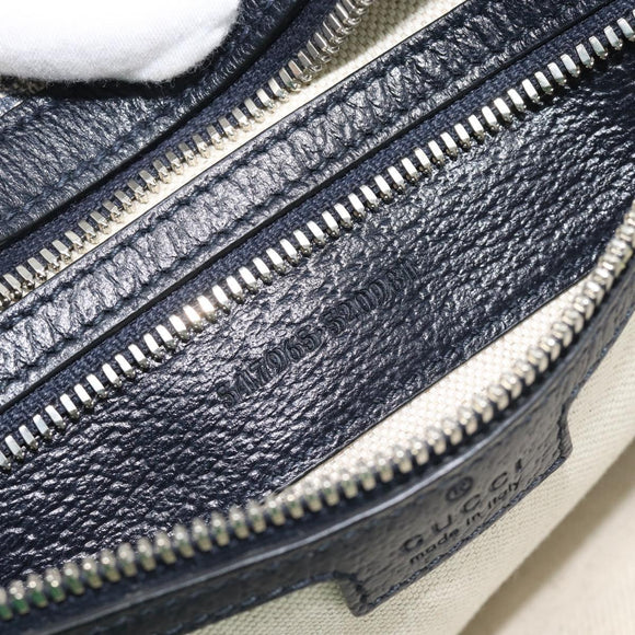 GUCCI GG Supreme Sherry Line Backpack PVC Navy Silver Red 547965 Auth ka4697SAM