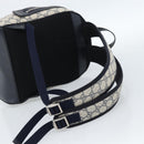 GUCCI GG Supreme Sherry Line Backpack PVC Navy Silver Red 547965 Auth ka4697SAM-9
