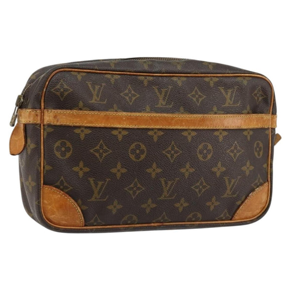 LOUIS VUITTON Monogram Compiegne 28 Clutch Bag M51845 LV Auth ka4698