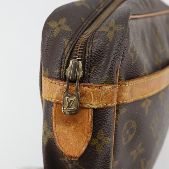 LOUIS VUITTON Monogram Compiegne 28 Clutch Bag M51845 LV Auth ka4698