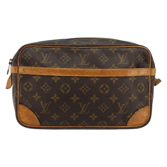 LOUIS VUITTON Monogram Compiegne 28 Clutch Bag M51845 LV Auth ka4698