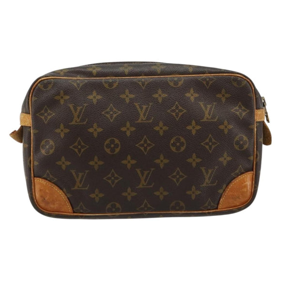 LOUIS VUITTON Monogram Compiegne 28 Clutch Bag M51845 LV Auth ka4698