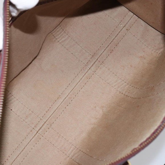 Christian Dior Trotter Canvas Hand Bag Red Gold Auth ka470