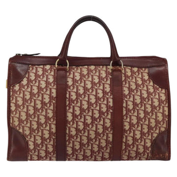 Christian Dior Trotter Canvas Hand Bag Red Gold Auth ka470 - 0