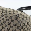 GUCCI GG Canvas Tote Bag Black Beige 019 0493 1669 Auth ka4701-10