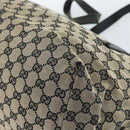 GUCCI GG Canvas Tote Bag Black Beige 019 0493 1669 Auth ka4701-12
