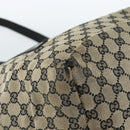 GUCCI GG Canvas Tote Bag Black Beige 019 0493 1669 Auth ka4701-13