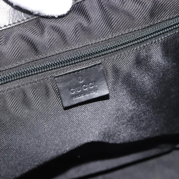 GUCCI GG Canvas Tote Bag Black Beige 019 0493 1669 Auth ka4701