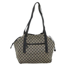 GUCCI GG Canvas Tote Bag Black Beige 019 0493 1669 Auth ka4701-2