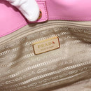 PRADA Hand Bag Nylon Pink Gold Auth ka4702A-17