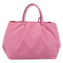 PRADA Hand Bag Nylon Pink Gold Auth ka4702A-2