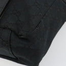 GUCCI GG Canvas Shoulder Bag Black Silver 145859 Auth ka4704-9