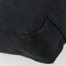GUCCI GG Canvas Shoulder Bag Black Silver 145859 Auth ka4704-16