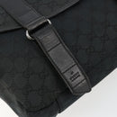 GUCCI GG Canvas Shoulder Bag Black Silver 145859 Auth ka4704-17