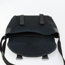GUCCI GG Canvas Shoulder Bag Black Silver 145859 Auth ka4704-10