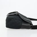 GUCCI GG Canvas Shoulder Bag Black Silver 145859 Auth ka4704-3