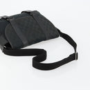 GUCCI GG Canvas Shoulder Bag Black Silver 145859 Auth ka4704-7