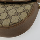 GUCCI GG Supreme Shoulder Bag PVC Beige Gold Auth ka4706-9