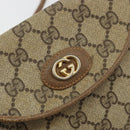 GUCCI GG Supreme Shoulder Bag PVC Beige Gold Auth ka4706-17