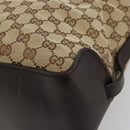 GUCCI GG Canvas Hand Bag Beige Gold 106251 Auth ka4707-10