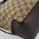 GUCCI GG Canvas Hand Bag Beige Gold 106251 Auth ka4707-11
