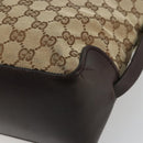 GUCCI GG Canvas Hand Bag Beige Gold 106251 Auth ka4707-12