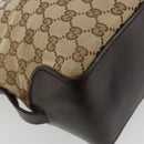 GUCCI GG Canvas Hand Bag Beige Gold 106251 Auth ka4707-13