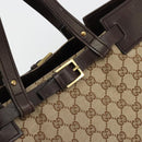 GUCCI GG Canvas Hand Bag Beige Gold 106251 Auth ka4707-14