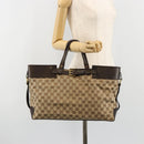 GUCCI GG Canvas Hand Bag Beige Gold 106251 Auth ka4707-22