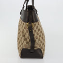 GUCCI GG Canvas Hand Bag Beige Gold 106251 Auth ka4707-4