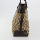 GUCCI GG Canvas Hand Bag Beige Gold 106251 Auth ka4707-5