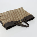 GUCCI GG Canvas Hand Bag Beige Gold 106251 Auth ka4707-6