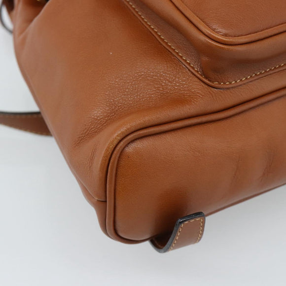 GUCCI Bamboo Backpack Leather Brown Gold 003 1998 0030 Auth ka4712