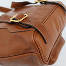 GUCCI Bamboo Backpack Leather Brown Gold 003 1998 0030 Auth ka4712-15