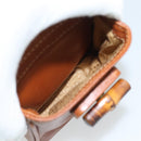 GUCCI Bamboo Backpack Leather Brown Gold 003 1998 0030 Auth ka4712-24