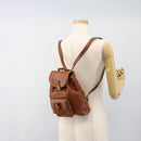 GUCCI Bamboo Backpack Leather Brown Gold 003 1998 0030 Auth ka4712-26