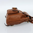 GUCCI Bamboo Backpack Leather Brown Gold 003 1998 0030 Auth ka4712-5