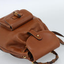 GUCCI Bamboo Backpack Leather Brown Gold 003 1998 0030 Auth ka4712-6