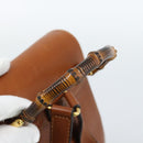 GUCCI Bamboo Backpack Leather Brown Gold 003 1998 0030 Auth ka4712-7